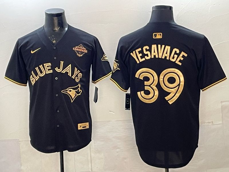 Men Toronto Blue Jays #39 Yesavage Black Gold 2026 Nike Game MLB Jersey 002->toronto blue jays->MLB Jersey